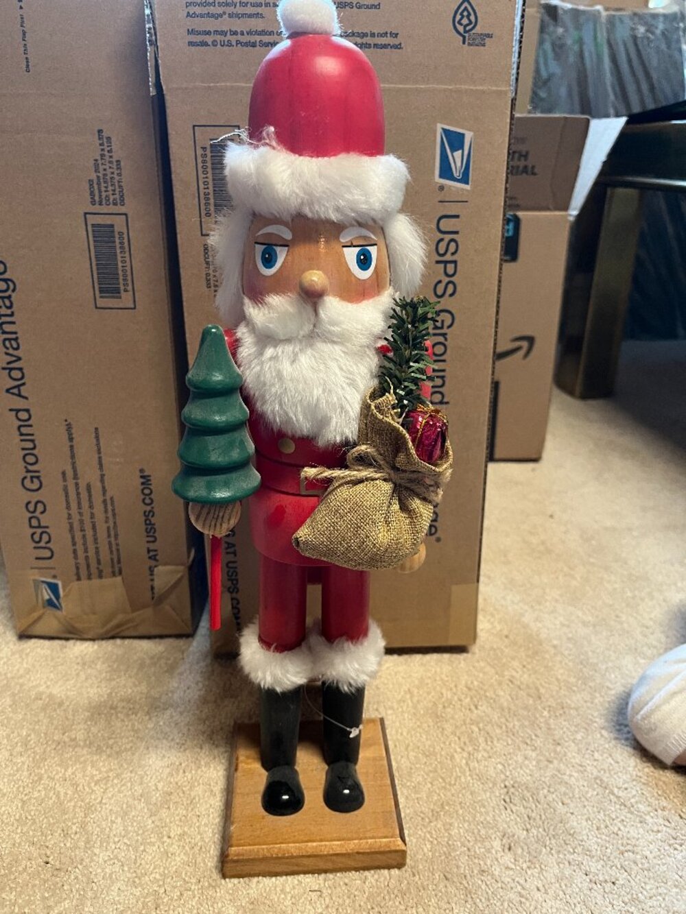 Santa Figure - Vintage Allen + Roth Christmas Santa Figure 16 Inch  (with tag)